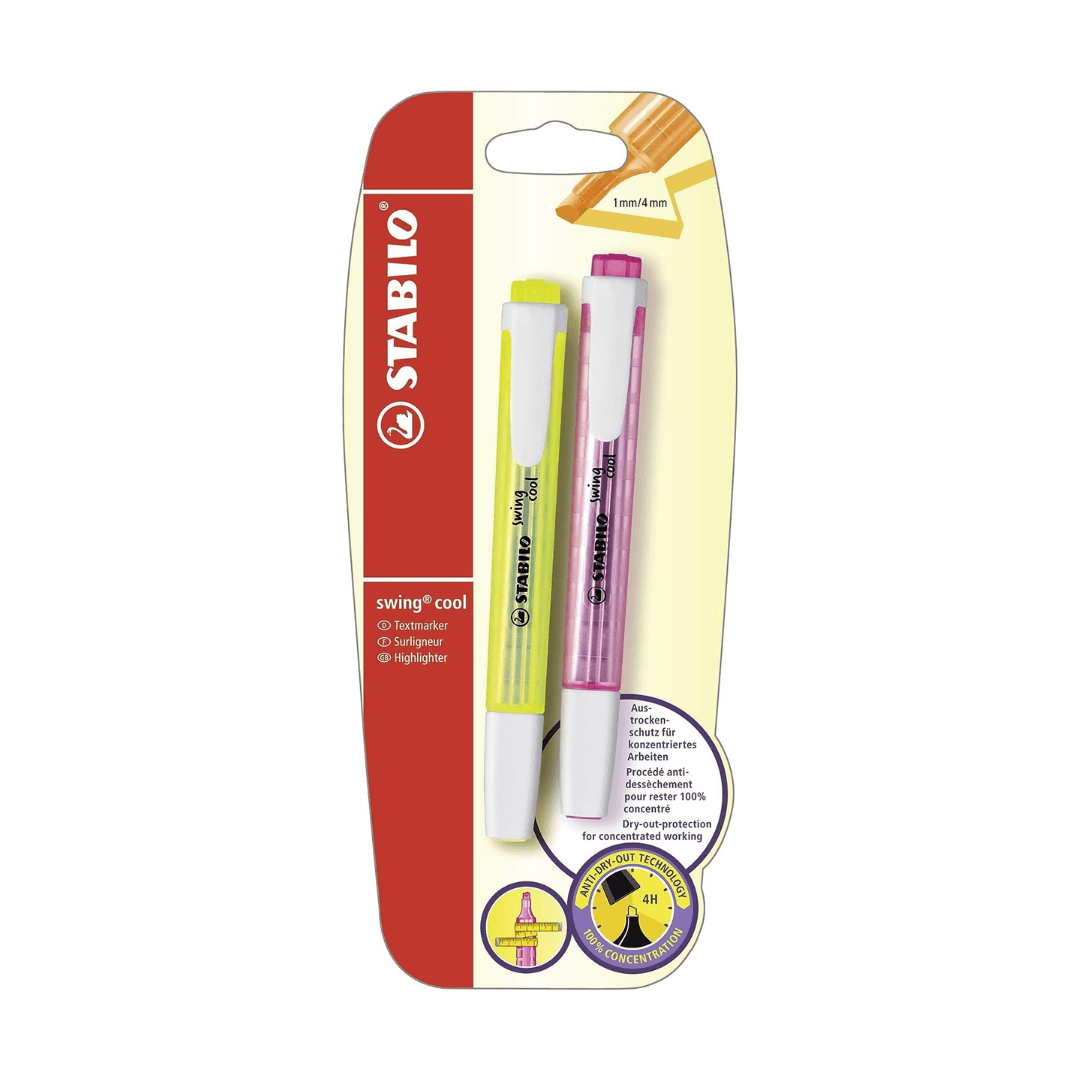 Stabilo swing cool highlighter set of 2 yellow/pink Lebanon"
