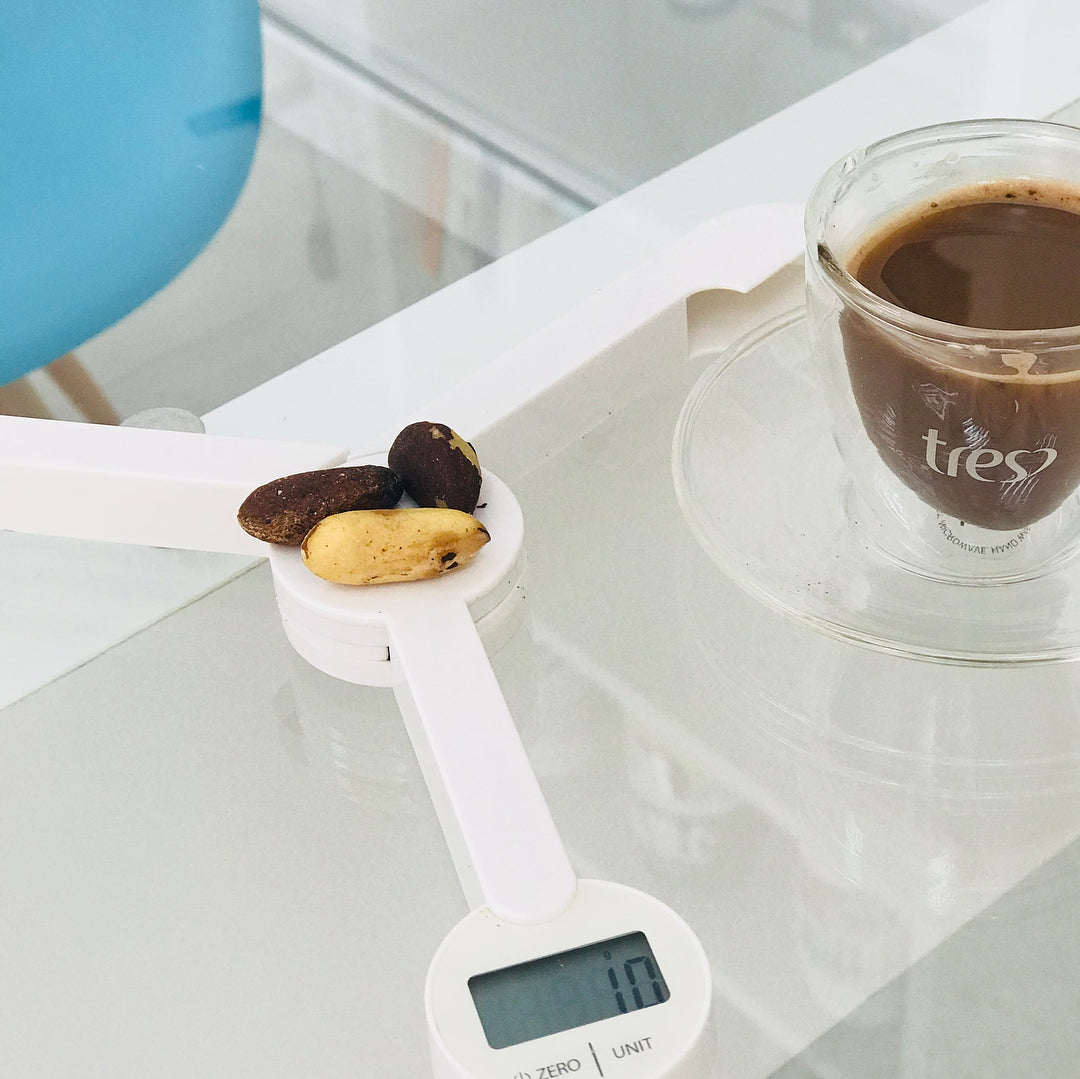 Joseph Joseph TriScale Compact Folding Digital Kitchen Food Scale, White