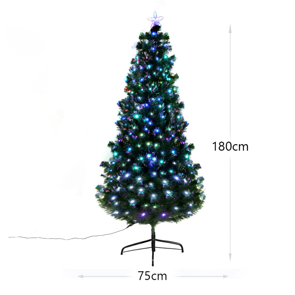 180 CM, Christmas Artificial Tree with L.E.D Light - Medaid International