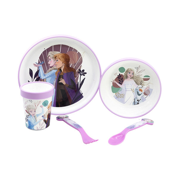 Disney Stor Non-Slip 5 Pcs Bicolor Premium Set In Standard Box Frozen Trust The Journey - 74285