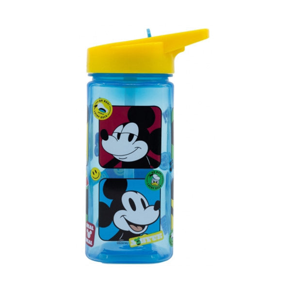 Stor Square Water Bottle 510ml Mickey Mouse Fun-Tastic - 74314
