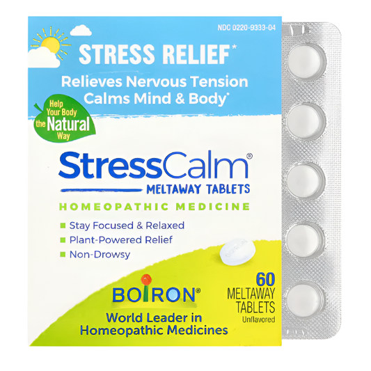 Boiron, StressCalm®, Unflavored, 60 Meltaway Tablets