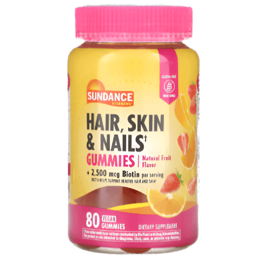 Sundance Vitamins Hair, Skin & Nails Gummies – 80 Vegan Gummies