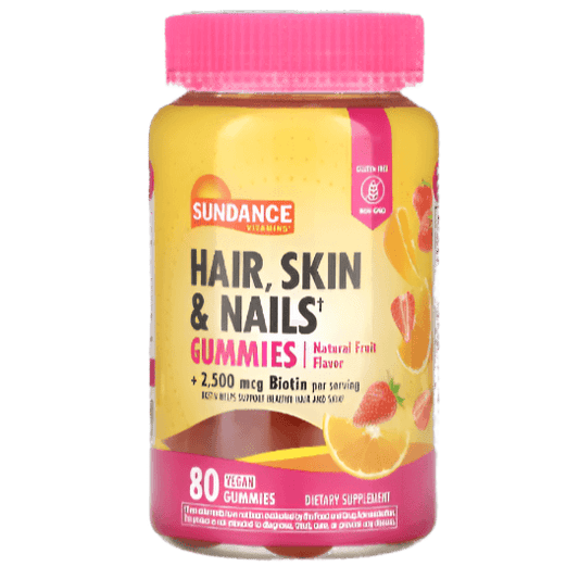 Sundance Vitamins Hair, Skin & Nails Gummies – 80 Vegan Gummies