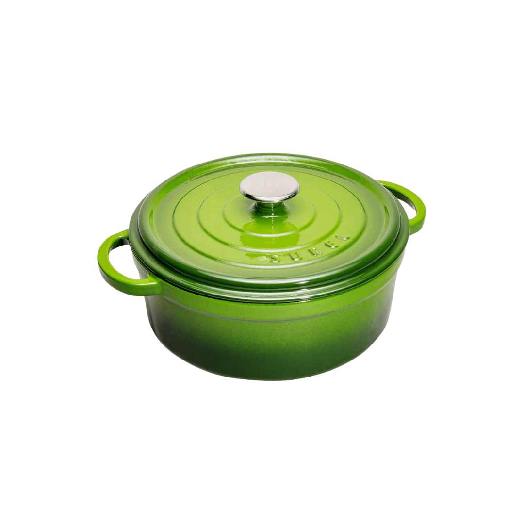 Sürel Green Cast Iron Deep Casserole 28 cm