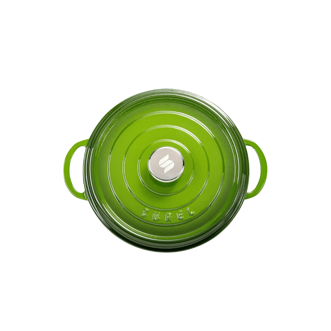 Sürel Green Cast Iron Deep Casserole 28 cm