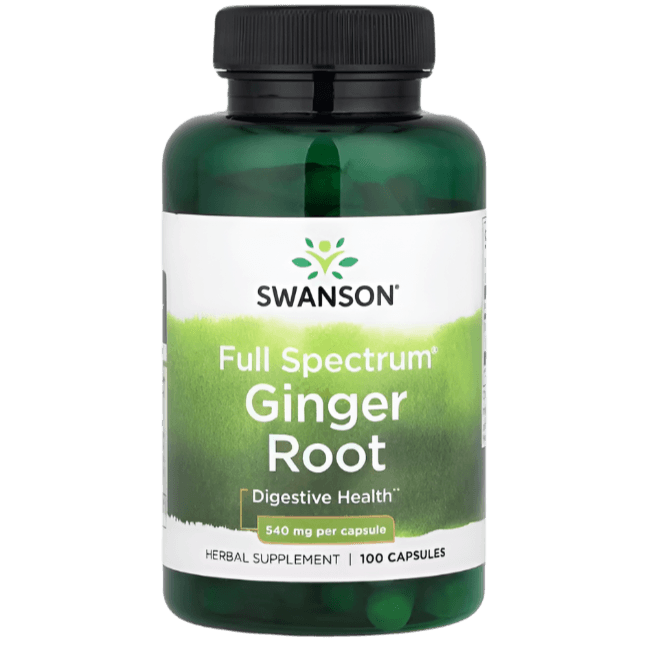 Swanson Full Spectrum® Ginger Root – 1,080 mg | 100 Capsules