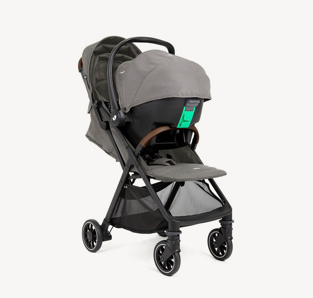 Joie - Pact Pro Stroller - Travel System - +i-snug 2 Car Seat - Pebble