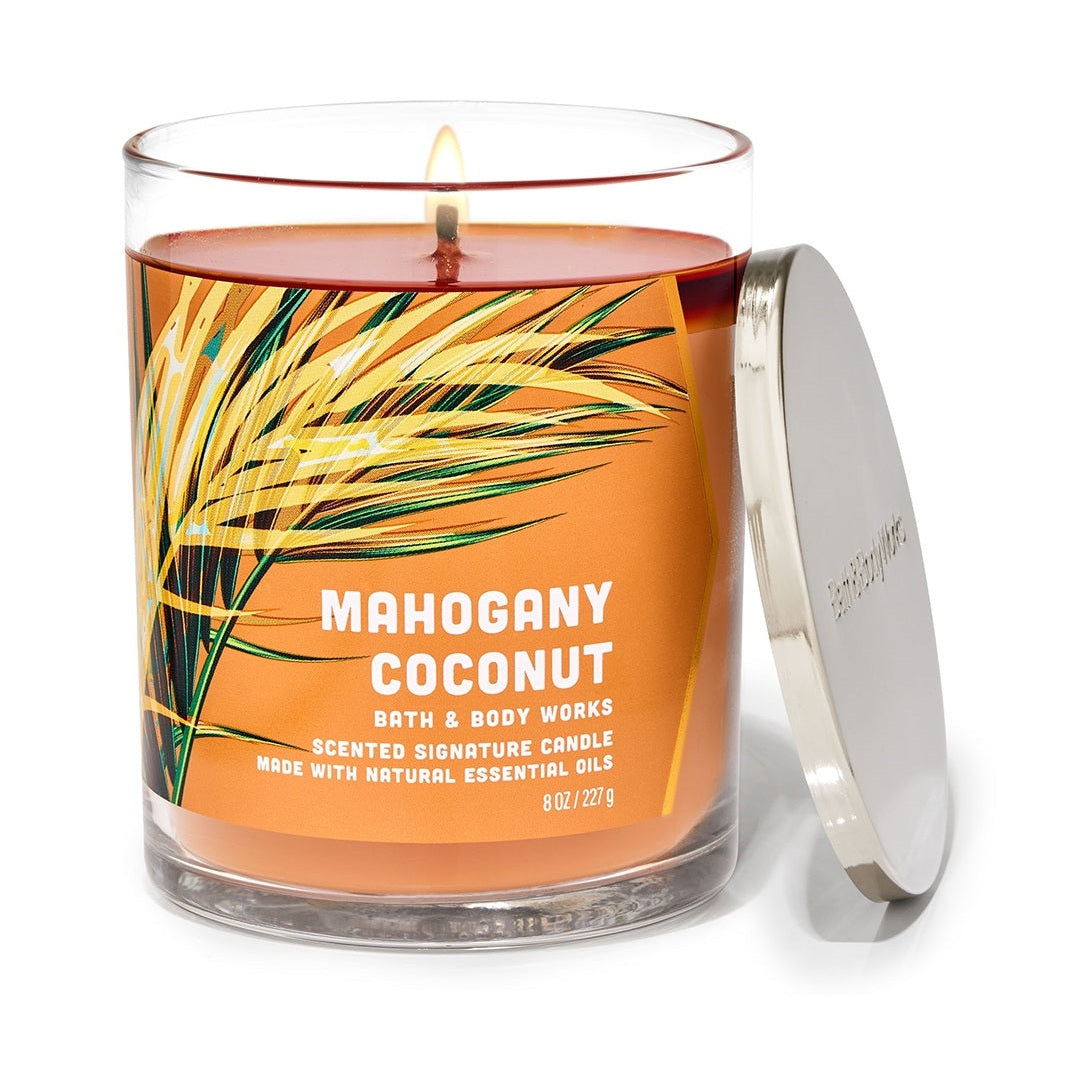 Bath And Body Mahogany Coconut One Wick Candle 227g