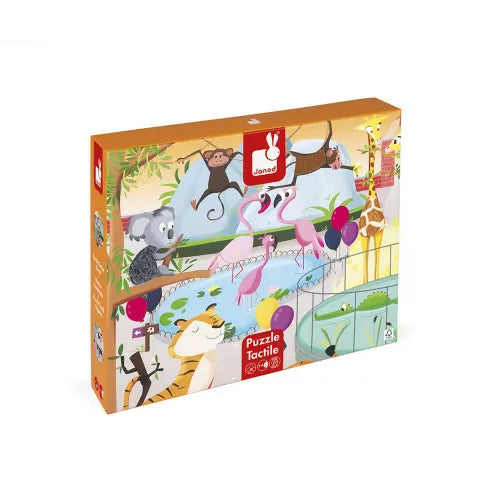 Janod - Tactile Puzzle - "A Day At The Zoo"