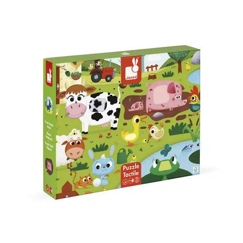 Janod - Tactile Puzzle - Farm Animals