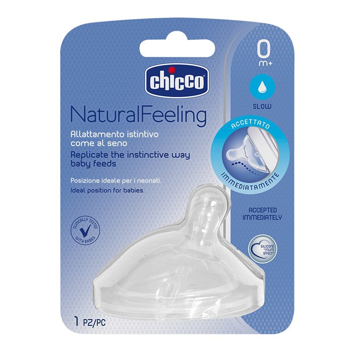 Chicco D - Natural Feeding Teat 0m + Regular Flow - 1pc