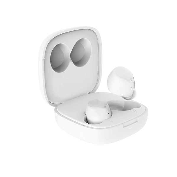Tecno Hipods H2 True Wireless in Ear Earphones (TWS- White) with Mic, Real Stereo Sound, 24 Hrs of Music, BT 5.0, IPX4 Water Resistance, Noise Cancellation and Smart Touch Controls