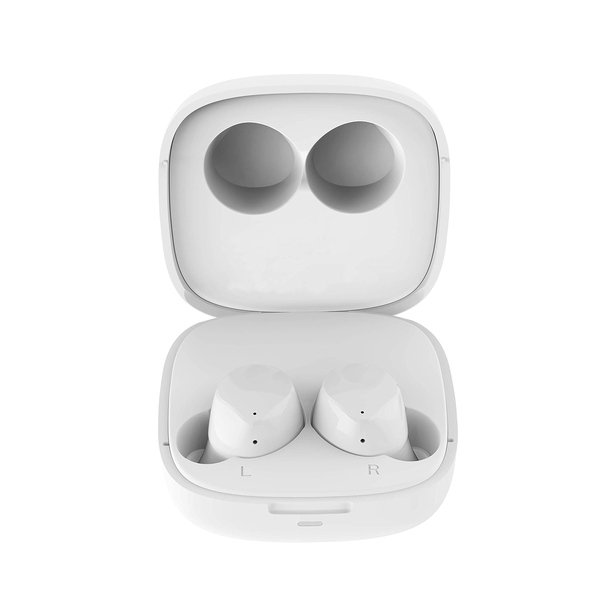 Tecno Hipods H2 True Wireless in Ear Earphones (TWS- White) with Mic, Real Stereo Sound, 24 Hrs of Music, BT 5.0, IPX4 Water Resistance, Noise Cancellation and Smart Touch Controls