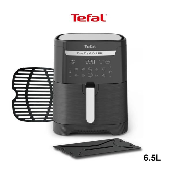 Tefal Easy Fry & Grill XXL 2-in-1 Hot Air Fryer, 6.5 L, Air Fryer + Grill, Flexcook Insert for 2 Foods at the Same Time, Fryer without Oil, Energy Saving, 8 Programmes, XXL Hot Air Fryer, EY801815