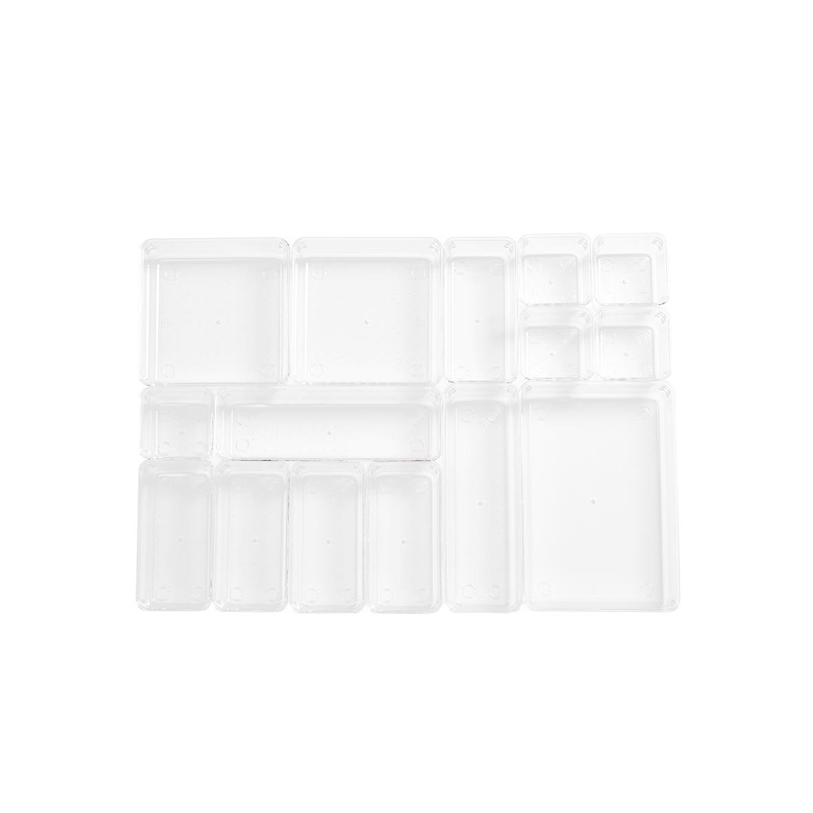 Clear Drawer Organizer Set