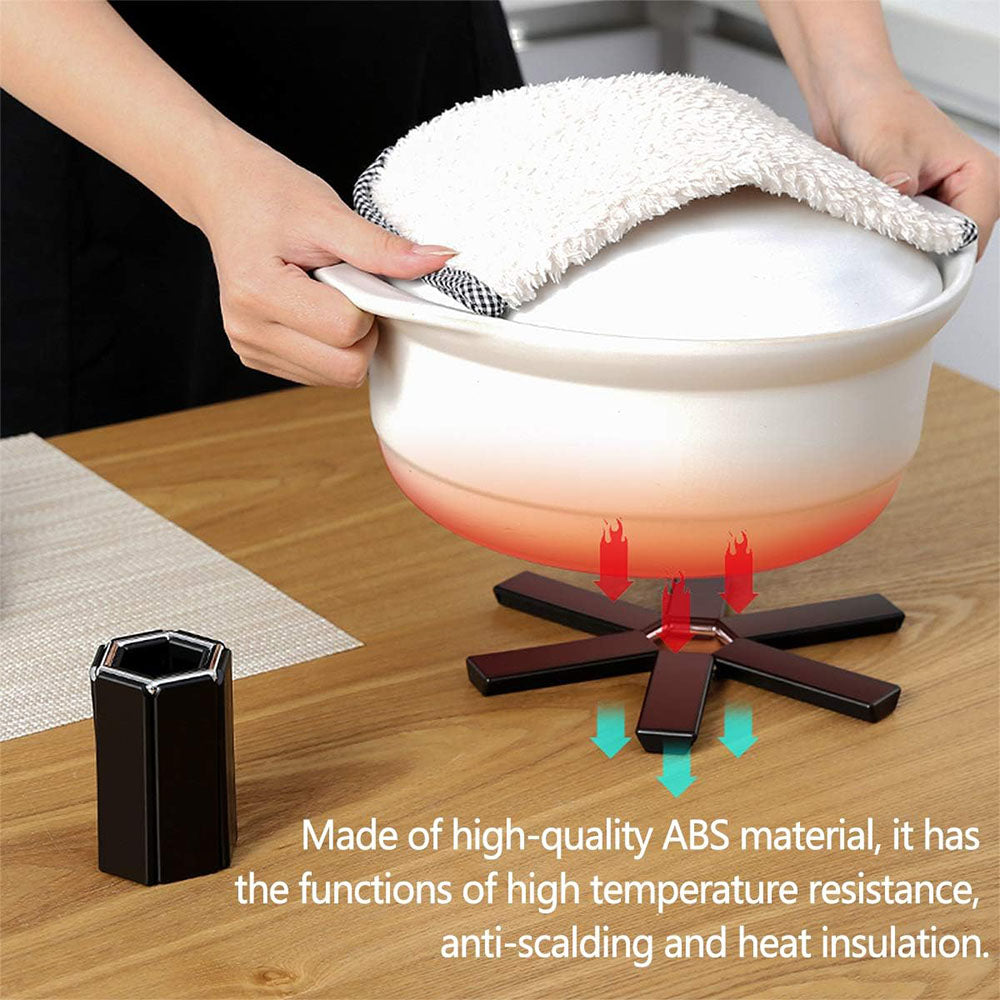 Heat Resistant Insulation Pad,Folding Heat Insulation Pad Trivets Non-Slip Potholders Coaster Phone Rack Pan Holder