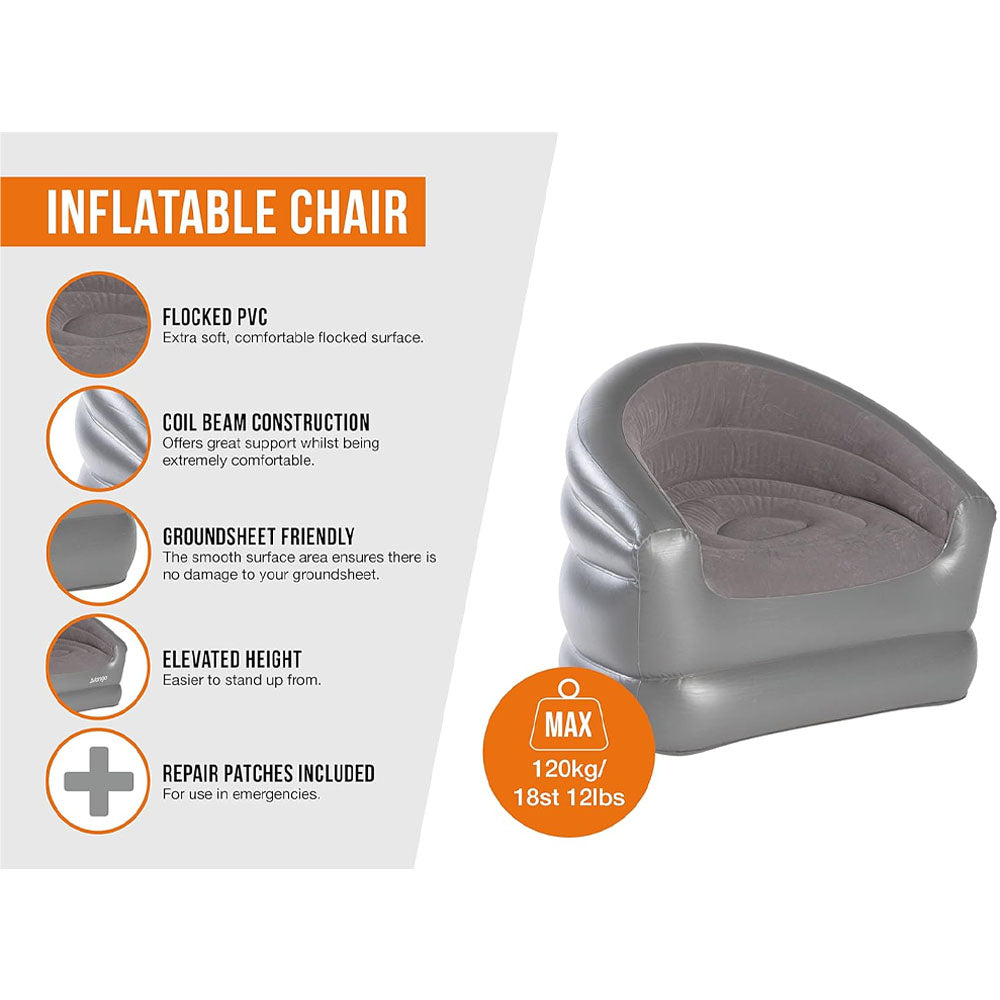 AIR Chair Inflatable Camping Seat For Indoor & Outdoor Use