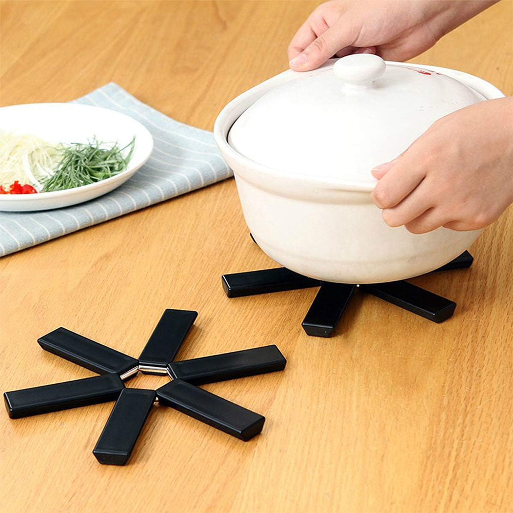 Heat Resistant Insulation Pad,Folding Heat Insulation Pad Trivets Non-Slip Potholders Coaster Phone Rack Pan Holder