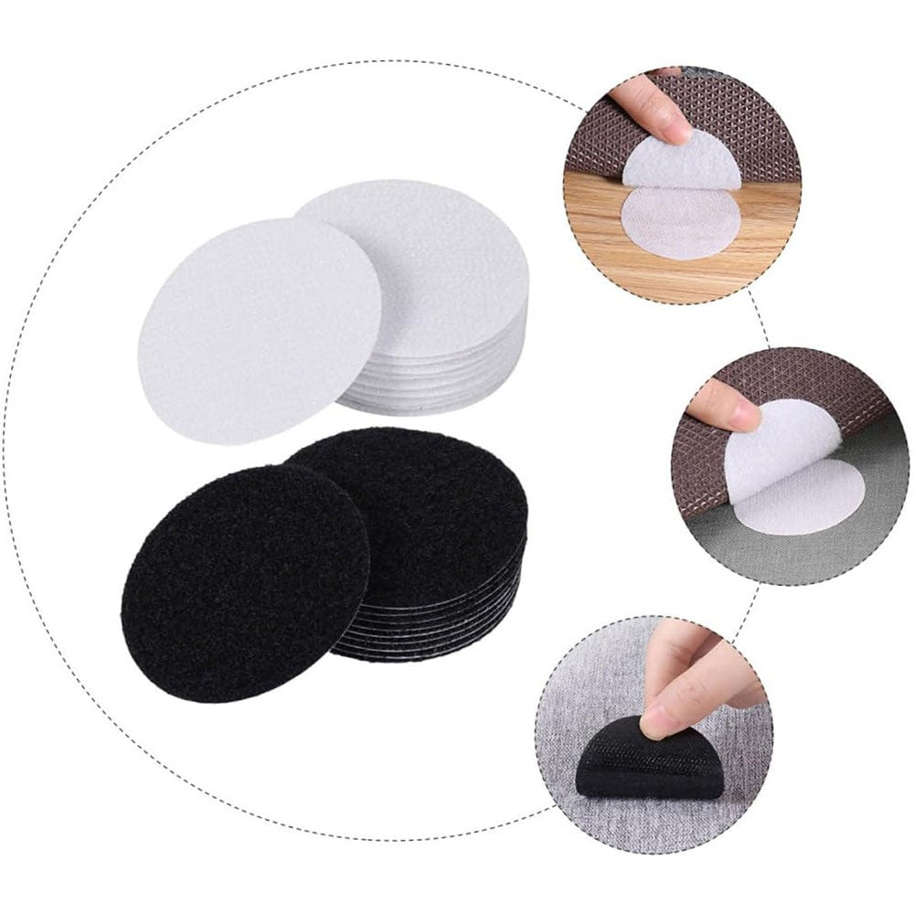 (net) Self Adhesive Fastener Dots Stickers Adhesive Tape Household Antiskid Sticker Hook Loop Sofa Carpet 20 Pcs