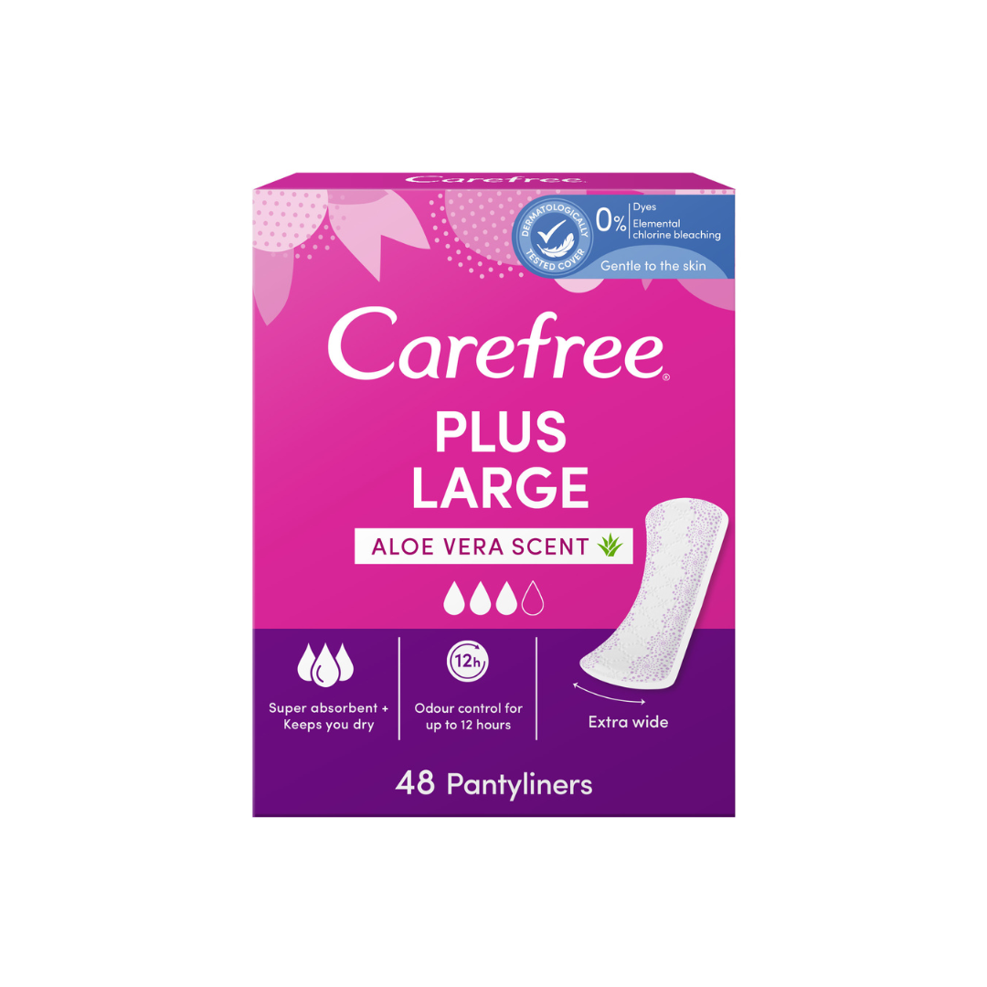 Carefree Plus Large Aloe Panty Liners - Medaid International