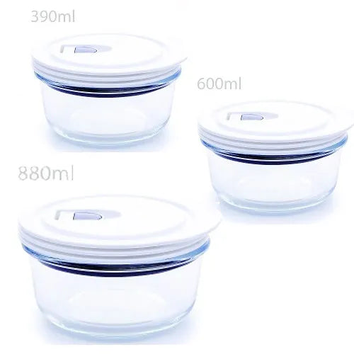 TESTA – Set of 3 Food Containers Glass 880ml + 600ml + 390ml