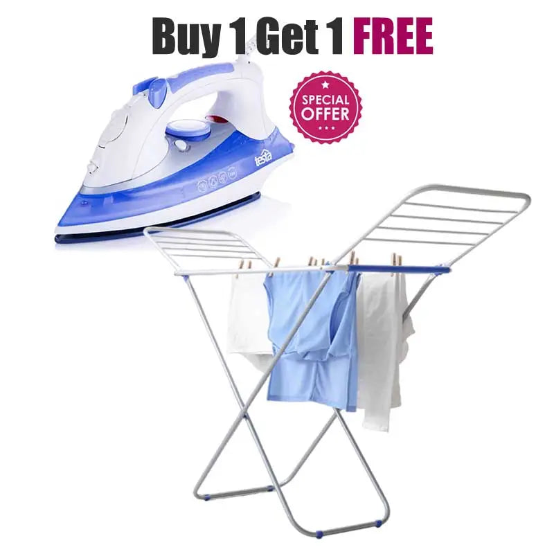 TESTA – Buy 1 Iron 2200W Get 1 FREE Laundry Drying Rack 18m