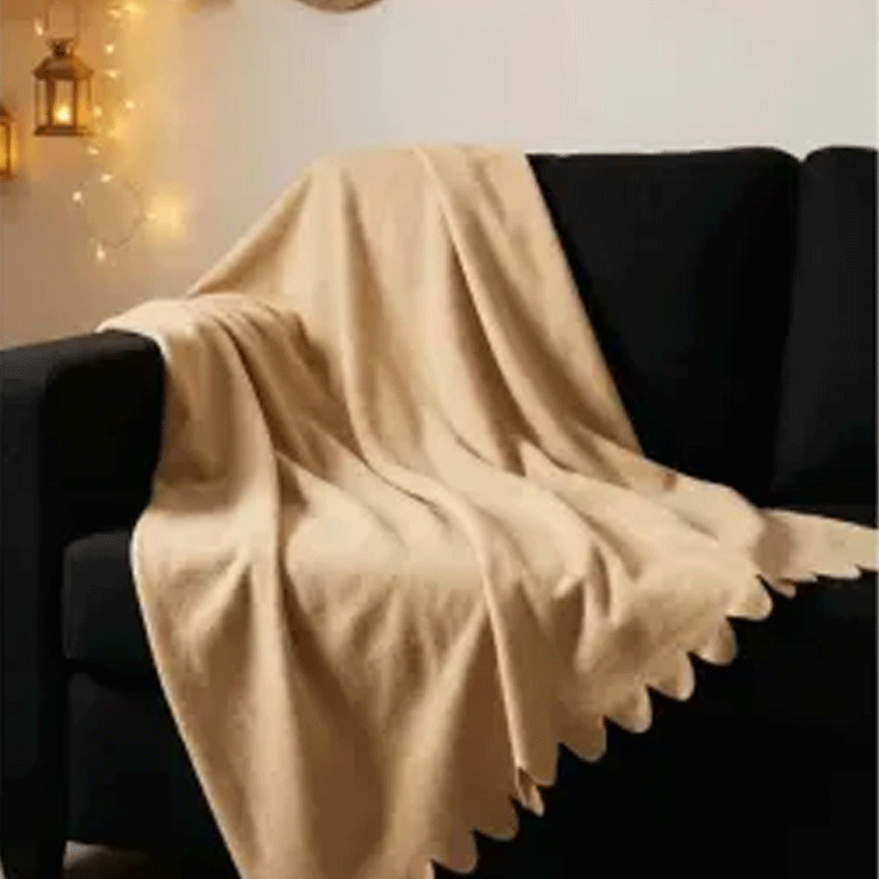 Pulsiva German-Made Light Brown Soft Fleece Blanket