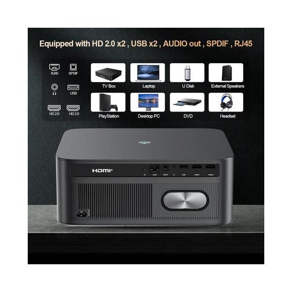 Projector Thundeal TD98 Pro 30000 Lumens Full HD Native 4K Resolution Cinema TV Monitor Television Projecteur Consoles Suitable for Home Office Restaurants Conference