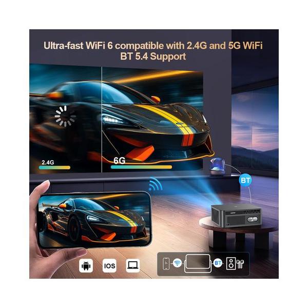 Projector Thundeal TD98 Pro 30000 Lumens Full HD Native 4K Resolution Cinema TV Monitor Television Projecteur Consoles Suitable for Home Office Restaurants Conference
