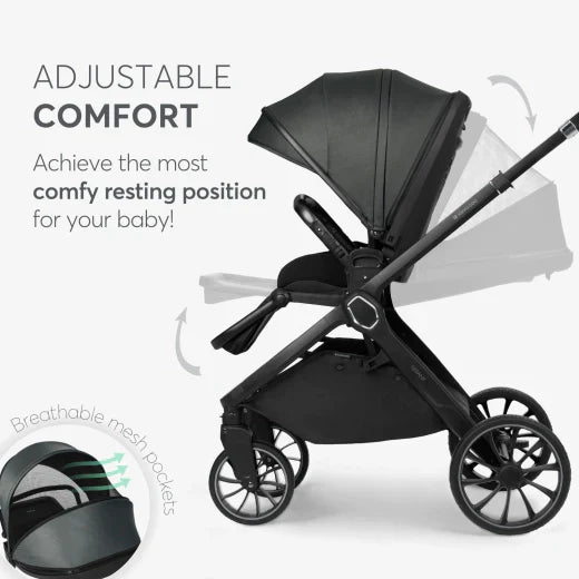 Kikkaboo - Stroller 2in1 Travel System - with carrycot Tiffany - Dark Grey - 2024