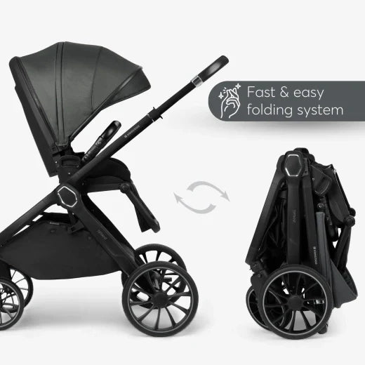 Kikkaboo - Stroller 2in1 Travel System - with carrycot Tiffany - Dark Grey - 2024