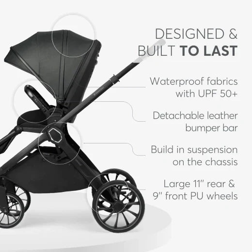 Kikkaboo - Stroller 2in1 Travel System - with carrycot Tiffany - Dark Grey - 2024