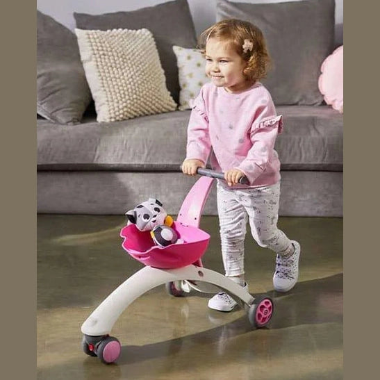 Tiny Love 5 in 1 Walk Behind & ride-on-Pink