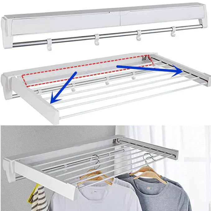 Collapsible Wall Mounted Clothes Drying Rack