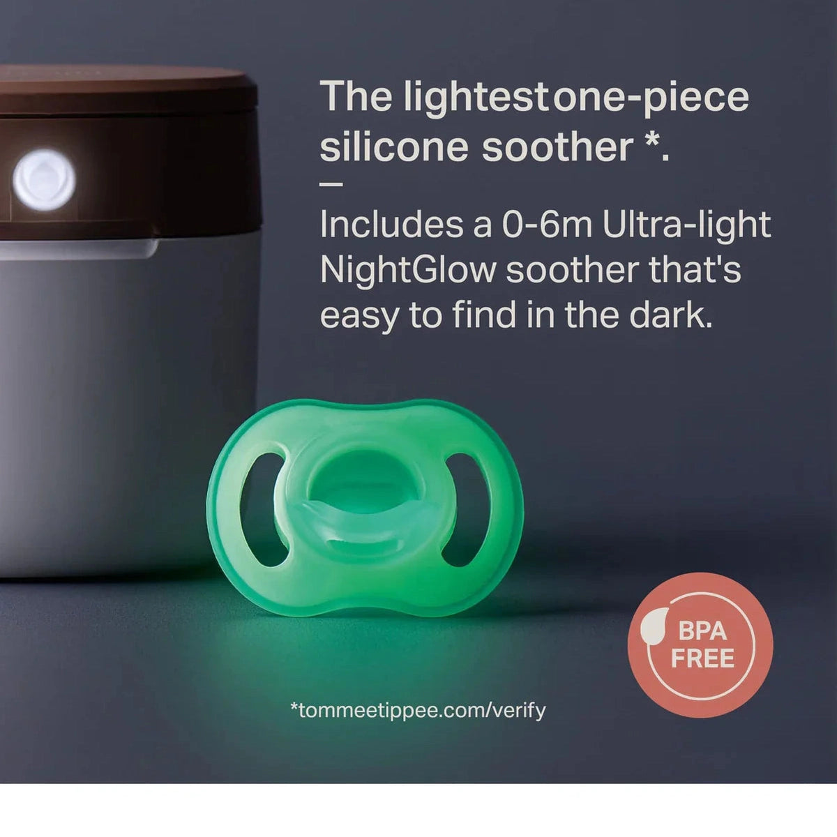 Tomme Tippee - Uv Night Glow Pod - Ultra Soother - NEW!!