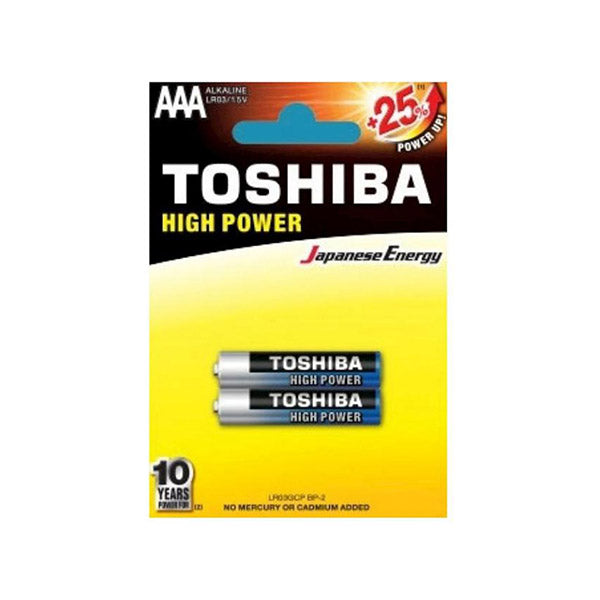 Toshiba AAA High Power Alkaline Batteries 2 Pack