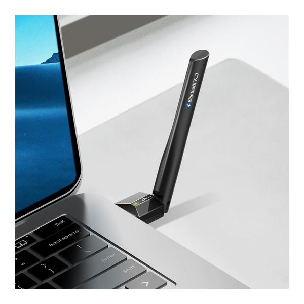 TP-Link, TP-Link USB Bluetooth Adapter for PC, Bluetooth 5.3 Long Range Receiver, Plug and Play, Adjustable Antenna, Supports Windows 11/10/8.1/7 for Desktop, Laptop, PS5/PS4/Xbox Controller, UB500 Plus