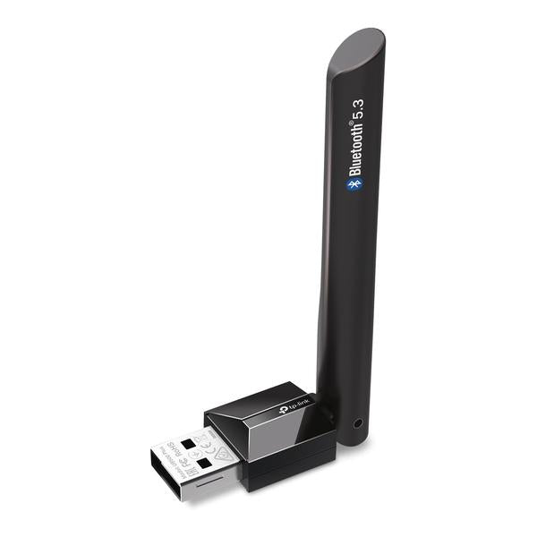 TP-Link, TP-Link USB Bluetooth Adapter for PC, Bluetooth 5.3 Long Range Receiver, Plug and Play, Adjustable Antenna, Supports Windows 11/10/8.1/7 for Desktop, Laptop, PS5/PS4/Xbox Controller, UB500 Plus
