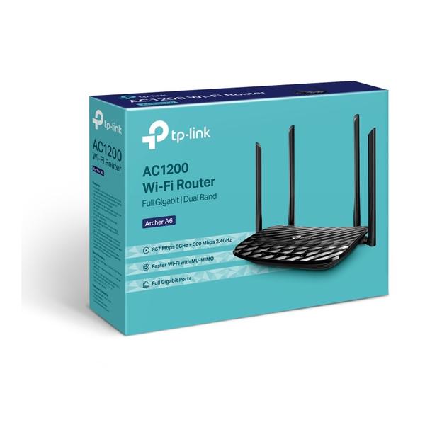 TP-Link AC1200 Wireless MU-MIMO Gigabit Router, Archer A6