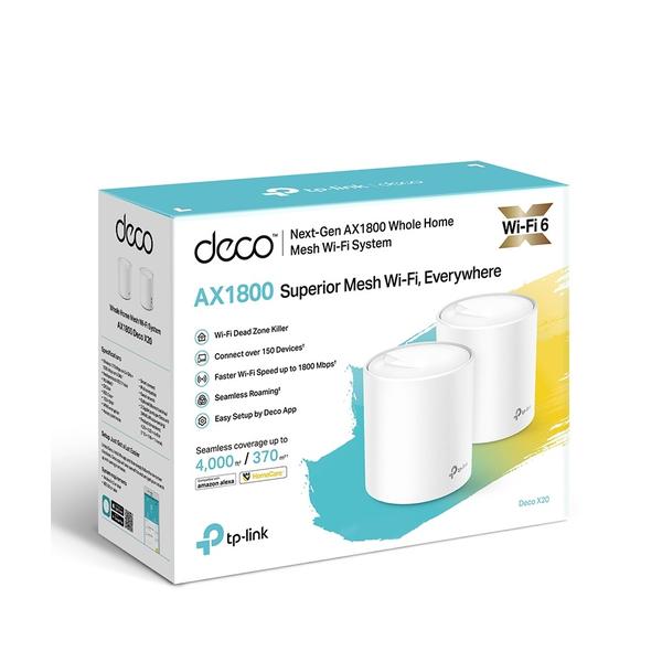 TP-Link Deco X20 2-Pack AX1800 Whole Home Mesh Wi-Fi 6 System