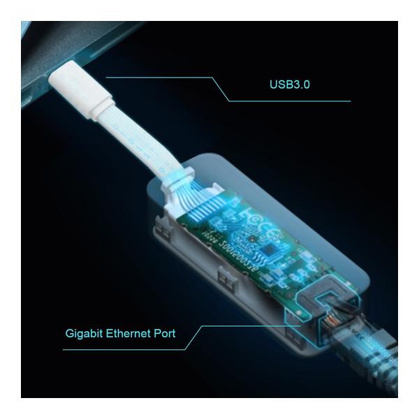 TP-Link, USB Type-C to RJ45 Gigabit Ethernet Network Adapter, UE300C