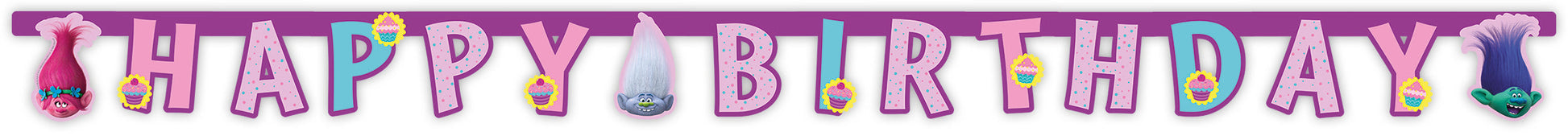 Dream Works Trolls Party Happy Birthday Garland | Dream Works In Lebanon