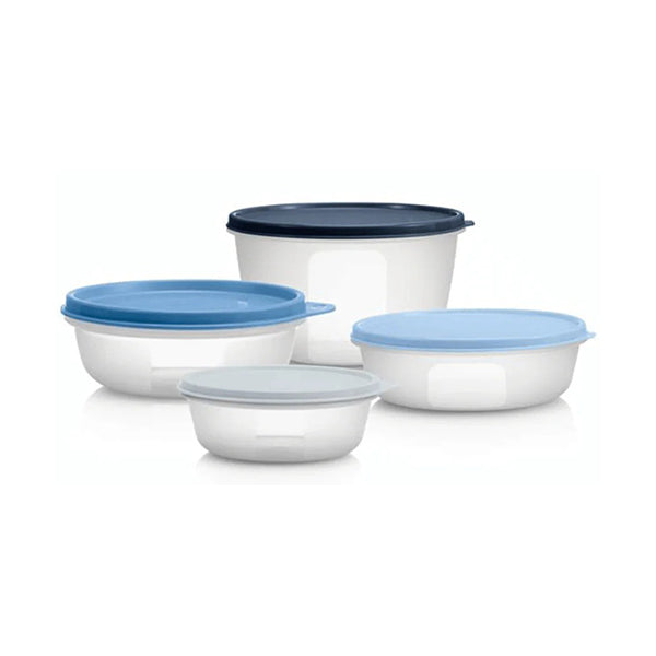 Tupperware S.S. Bowl Set 4, 300Ml, 630Ml, 950Ml, 1.9L - 268896