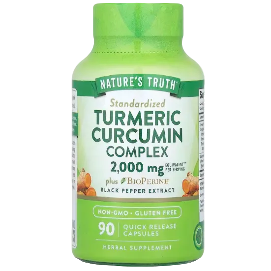 Nature's Truth, Turmeric Curcumin Complex Plus BioPerine® Black Pepper Extract, 90 Quick Release Capsules