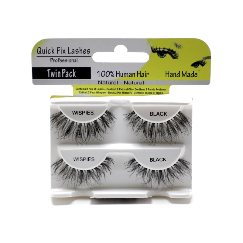 QUICK FIX LASHES TWIN PACK WISPIES BLACK - Medaid International