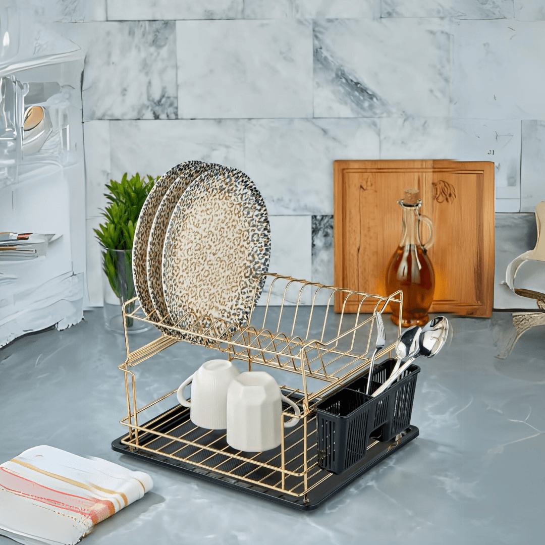 TWO LAYER STAINLESS STEEL DISH BASKET
