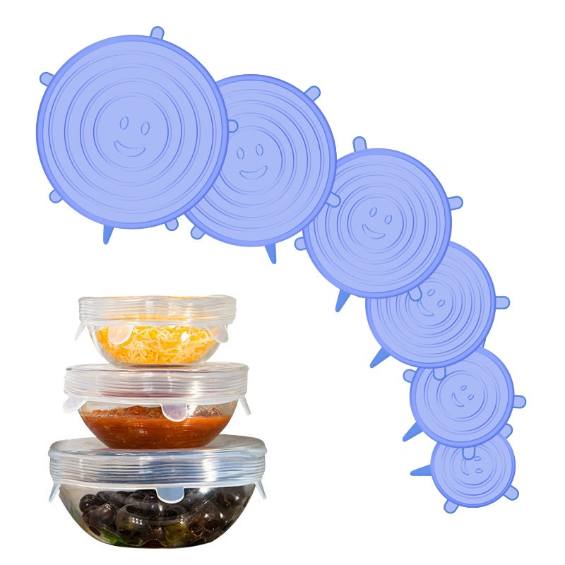 6 PCS Silicone Stretch Covers For Food