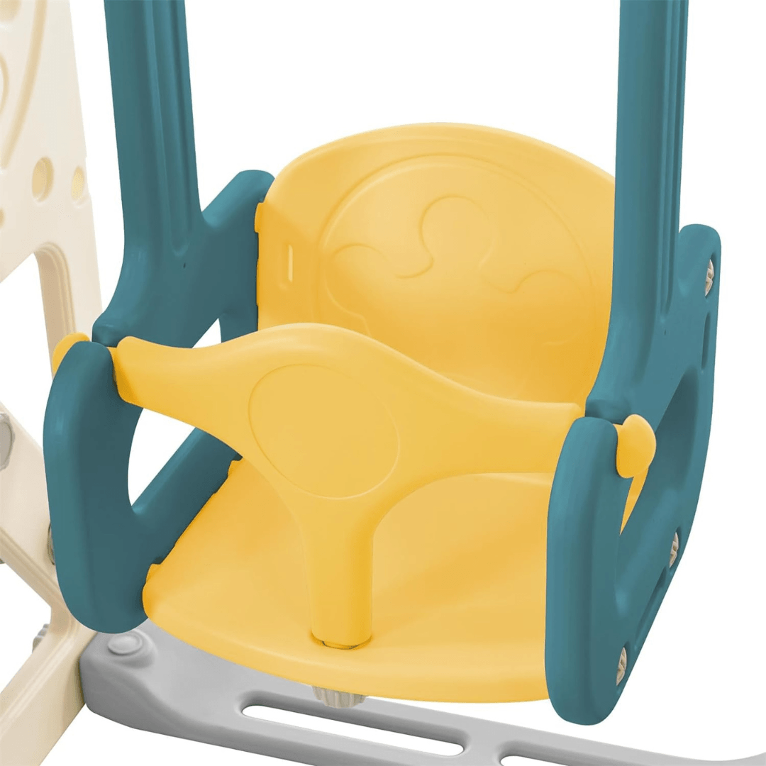 Ultimate 5-in-1 Toddler Playground: Indoor/Outdoor Slide and Swing Set with Basketball Hoop