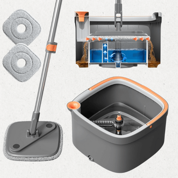 Self-Cleaning 360° Spin Mop | No Mess, No Effort - Medaid International
